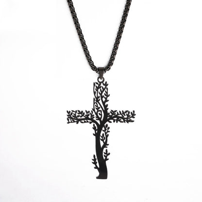 Cross Titanium Steel Pendant Personalized Men's Stainless Steel Necklace