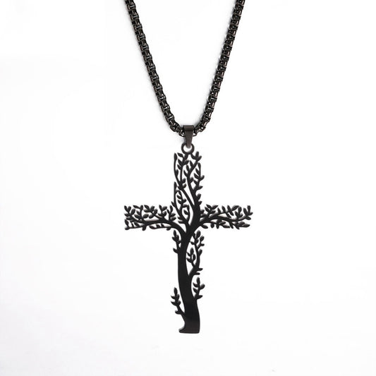 Cross Titanium Steel Pendant Personalized Men's Stainless Steel Necklace