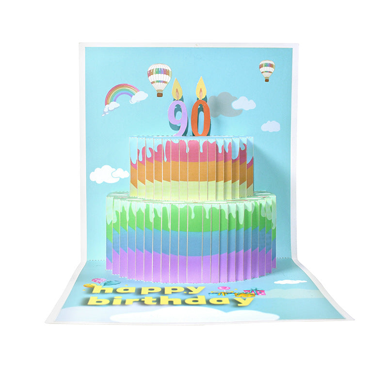 Creative Rainbow 3D Stereoscopic Greeting Cards Handmade Paper Carving