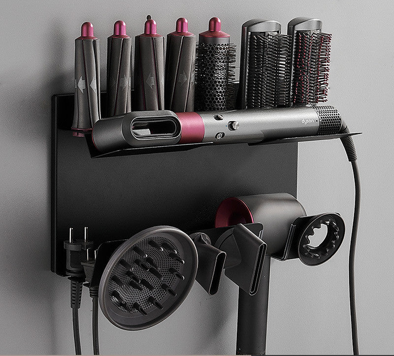 Curling Rod Storage Rack Free Punch Wall-mounted