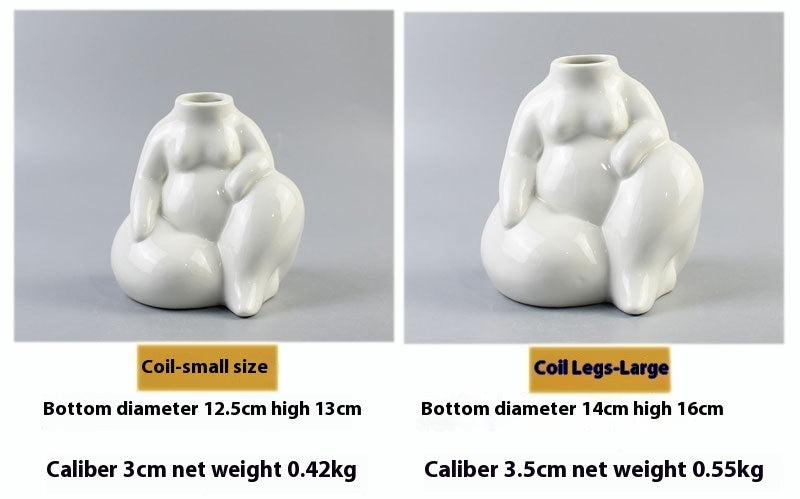 European-style Simple Fat Woman Body Art Ceramic Vase