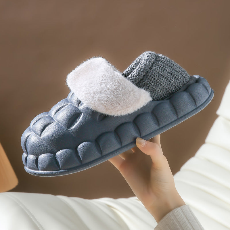 Bubble Shoes With Foldable Heel Slippers Women Warm Indoor House Shoes - FLIPSTYLEZLLC