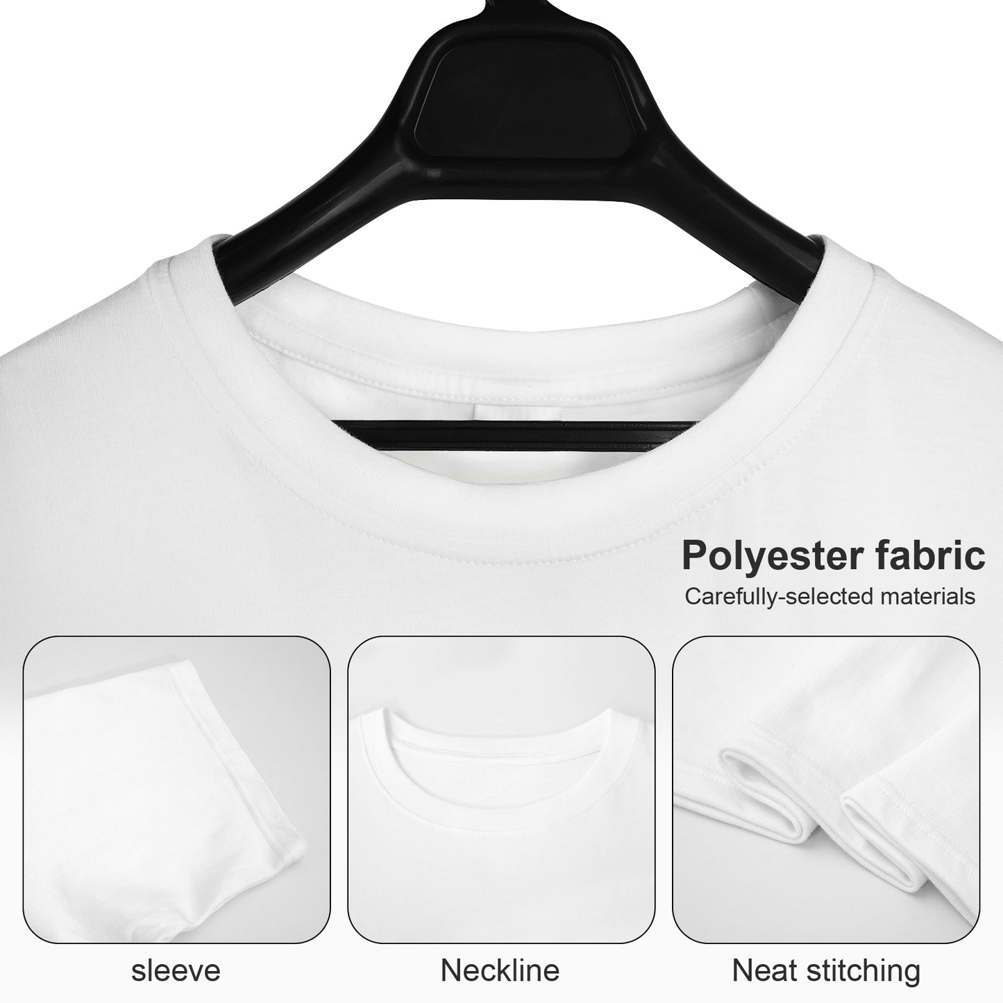 Black collar Beautiful purple flowers Women's All Over Print T-shirt (USA Size) (T40)