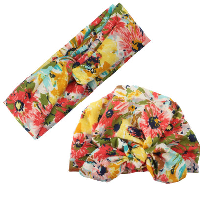 Floral print soft headband