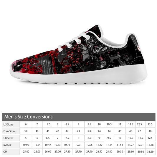 New Red splatter design DESIGNS BY KIEKIE Men's Athletic Shoes