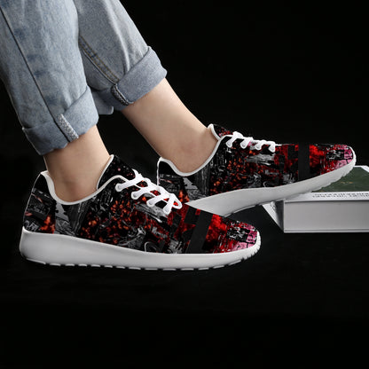 New Red splatter design DESIGNS BY KIEKIE Men's Athletic Shoes