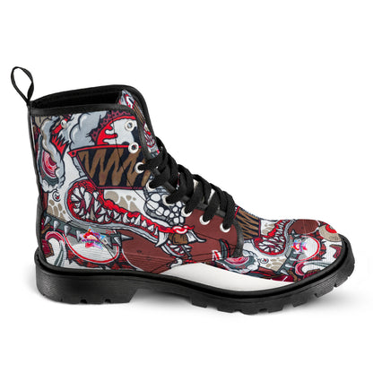 Men's Lace Up Canvas  (Model1203H)(Black)