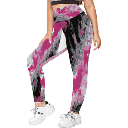 Women's High Waist Leggings(ModelL44)(Plus Size)