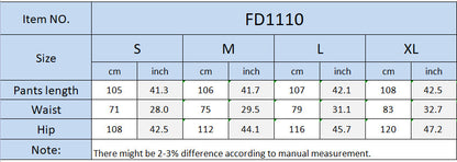 Polyester European And American Ladies Fashion Temperament Pleated Long Wide-leg Pants