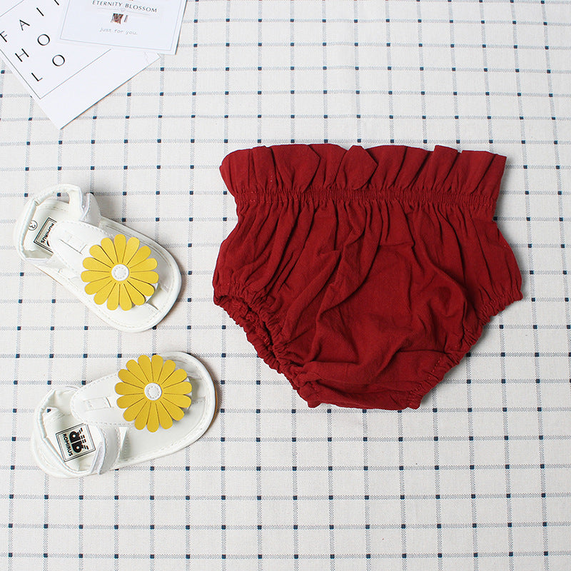 Plaid Sleeveless Sling Top Bread Pants Girls Set