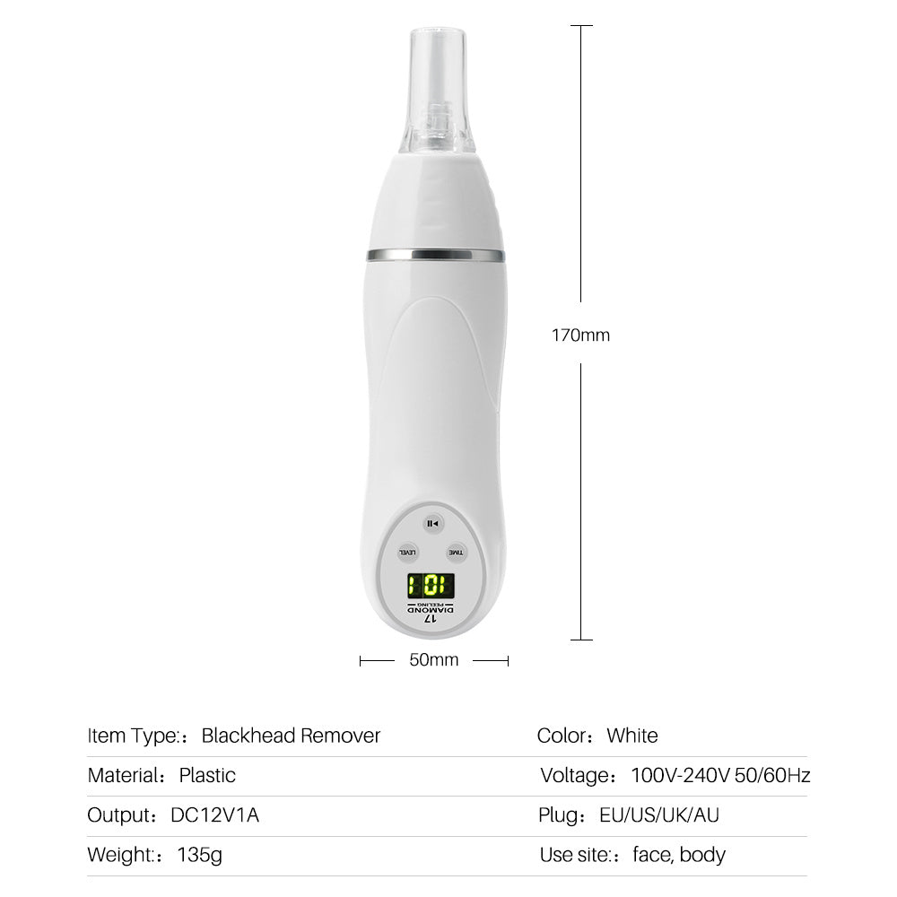 Electric pore suction and acne removing device beauty cleaner