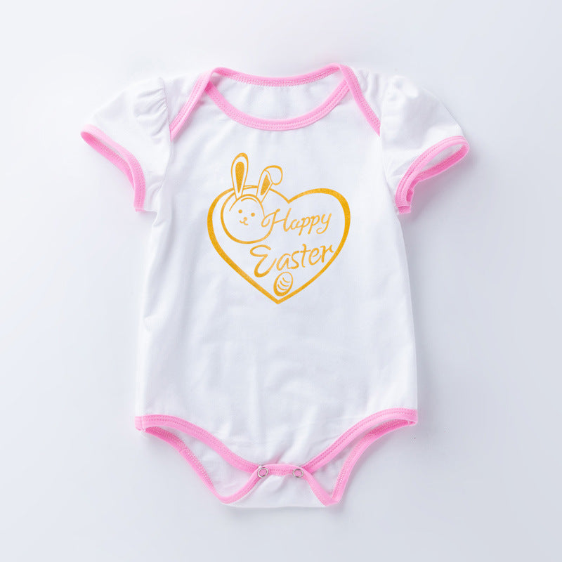 Summer new men's and women's baby triangle romper