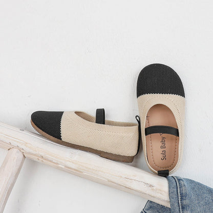 Children's peas shoes knitted shoes