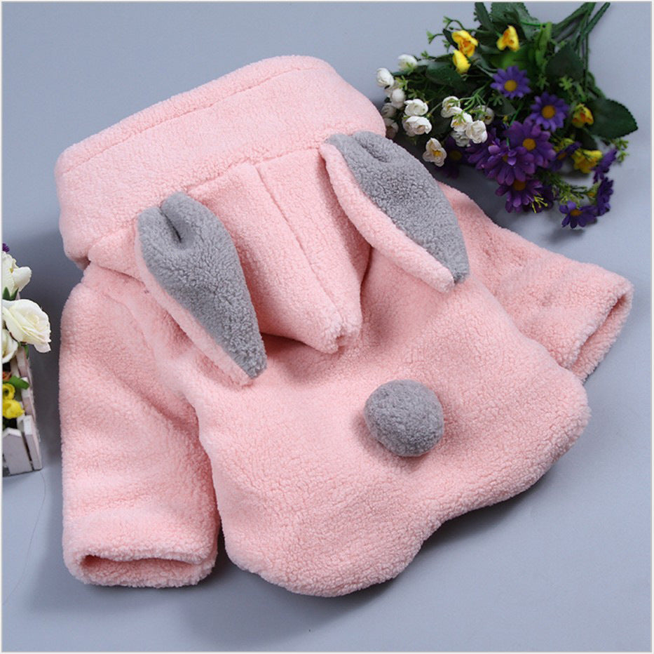 Plush thick rabbit ears children's clothing
