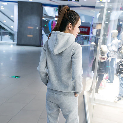 Korean Plus Size Plus Cashmere Casual Sportswear Suit