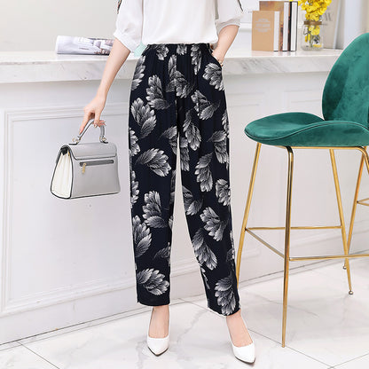 Bloomers plus size mother pants cotton linen pants