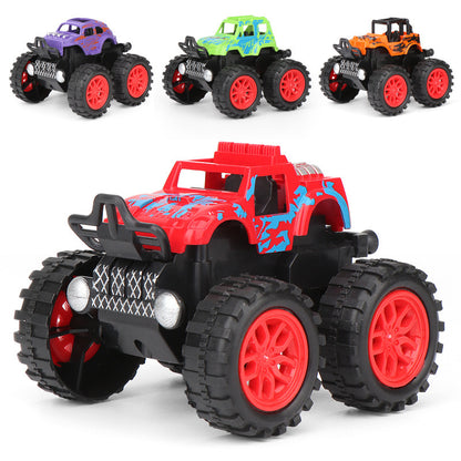 Children's Toy Stunt Off-road Vehicle Four-wheel Drive Inertial Off-road Vehicle Flip Dynamic Stunt Car Anti-drop Pull Back Car