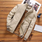 Men's casual plus size plus velvet padded stand collar jacket