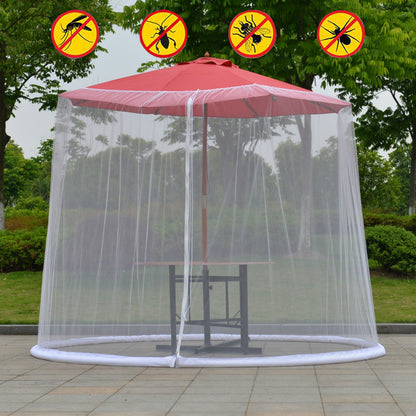 Outdoor umbrella net cover
