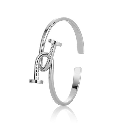 Rose Gold oval  bangle bracelet