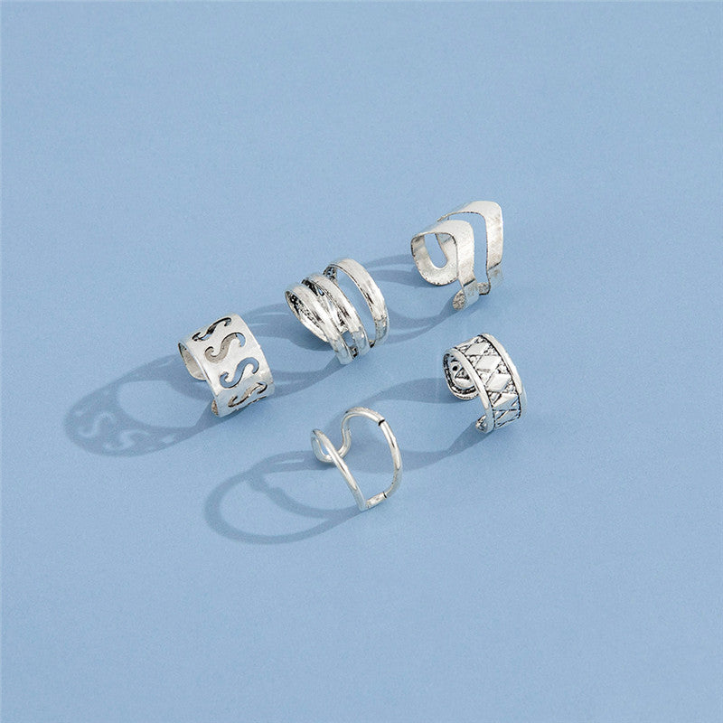 Simple And Simple Hollow S-shaped Non-pierced Ear Clip