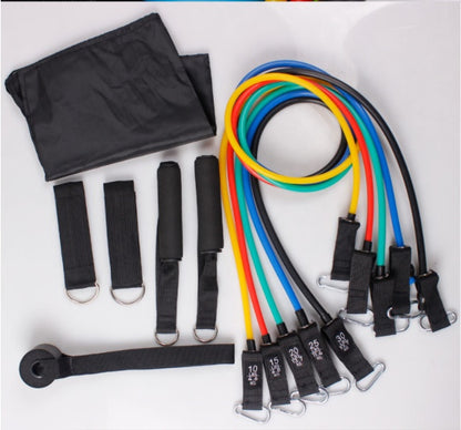 Multifunctional Rally TPE11 Piece Set Fitness Rally Rope Latex Elastic Cord Resistance Ring