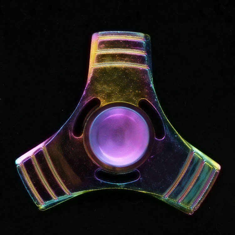 Electroplating colorful fingertip spinning top