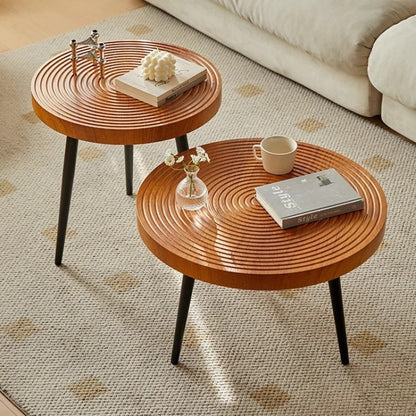 Japanese-style Creative Solid Wood Growth-Ring Coffee Table For The Living Room