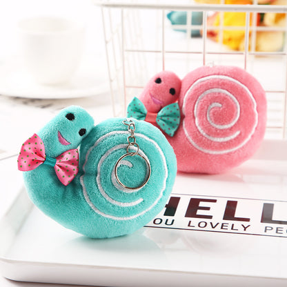 Cartoon cute snail plush pendant