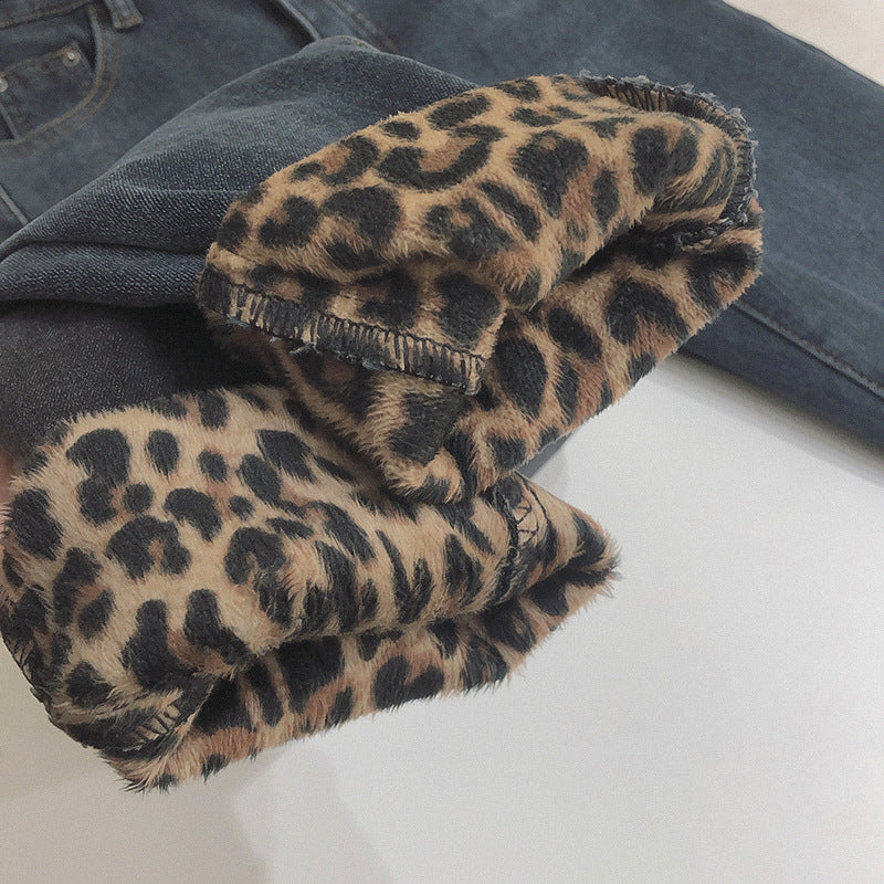 High-rise plus fleece jeans