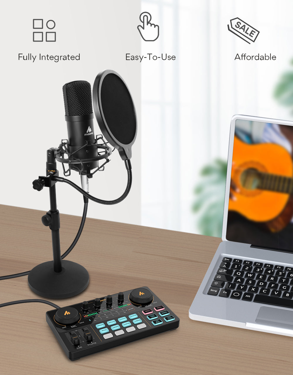 Portable Mobile microphone Condenser universal live broadcast equipment