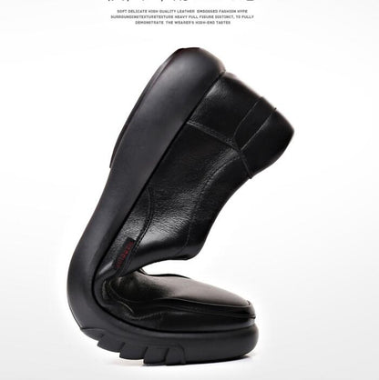 Men's casual plus size leather shoes