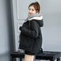 Plus size women's cotton short warm jacket
