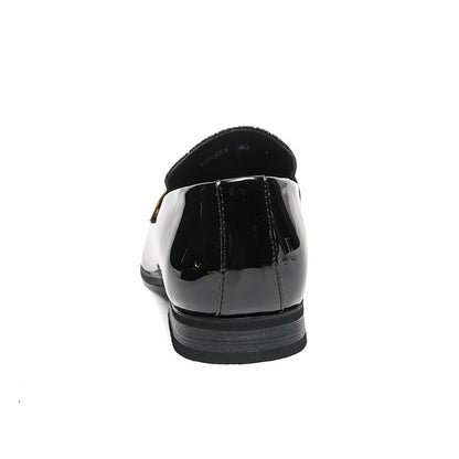 Hairstylist Male Shoe Club Pointed Tassel  Foot Pedals Small Leather Shoes