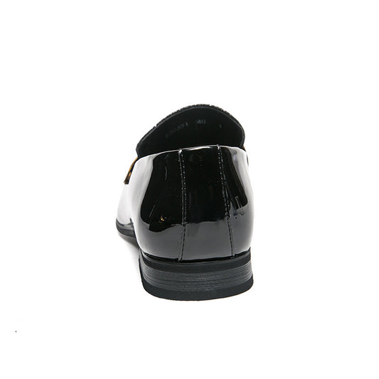 Hairstylist Male Shoe Club Pointed Tassel  Foot Pedals Small Leather Shoes