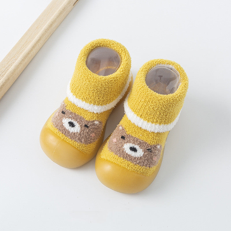 Cartoon Print Cute Cuff Thick Children's Floor Socks