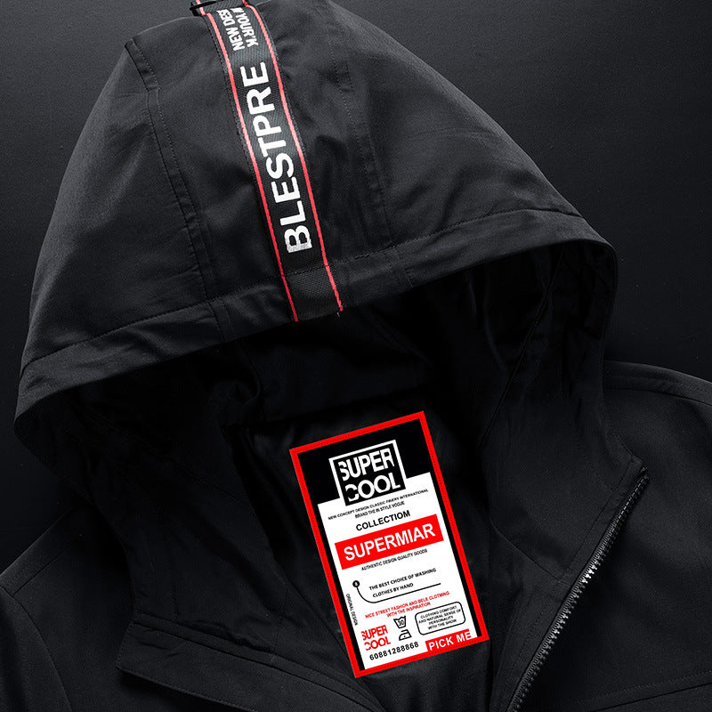 Fashion Men's Plus Size Casual Trench Coat