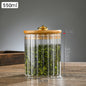 Wooden Lidded Striped Tea And Snacks Storage Jar