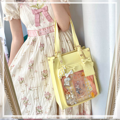 Cute Candy Bow Candy Heart Pain One Shoulder Bag