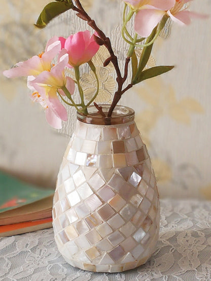 Nordic Light Mosaic Glass Vase Home Office