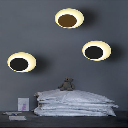 Colorful round Macaron eclipse wall lamp