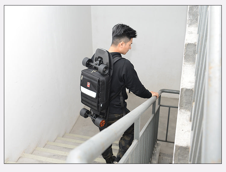 Chao original design double shoulder skateboard bag double warping board small fishboard skateboard Bag Backpack electric skateboard bag