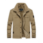 Stand collar corduroy men's loose large size jacket plus velvet thick coat