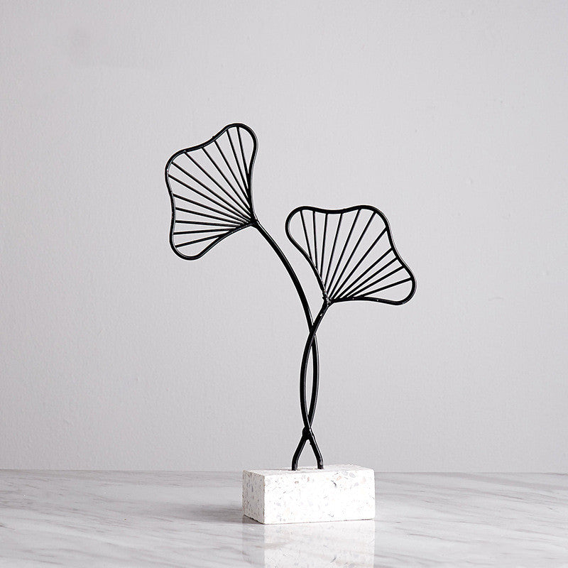 Iron Terrazzo Leaf Style Table Top Decoration