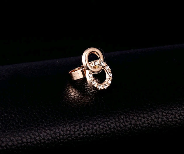 Necklace Earrings Bracelet Ring Jewelry Set European and American Plated 18K Jewelry Four-piece Set