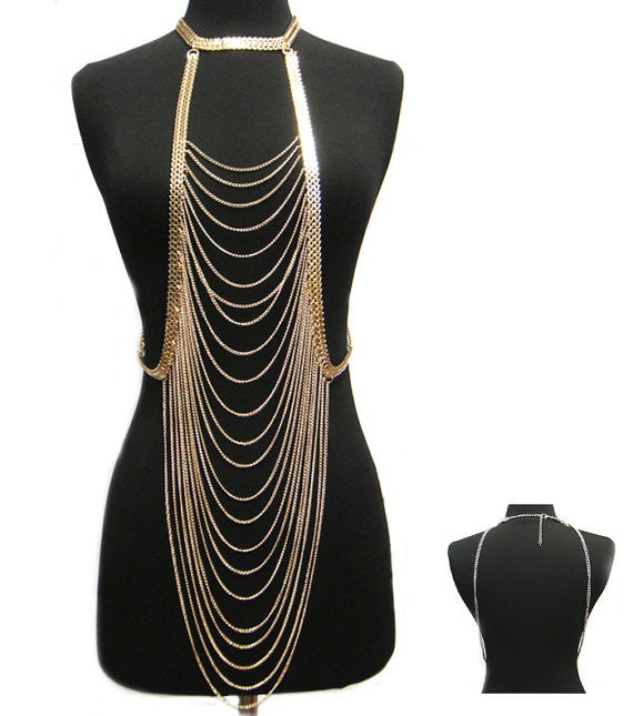 Body chain jewelry long necklace - FLIPSTYLEZLLC