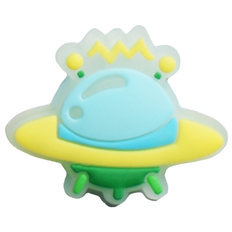 Luminous Heat Absorption Luminous Hole Shoes PVC Soft Rubber Shoe Buckle