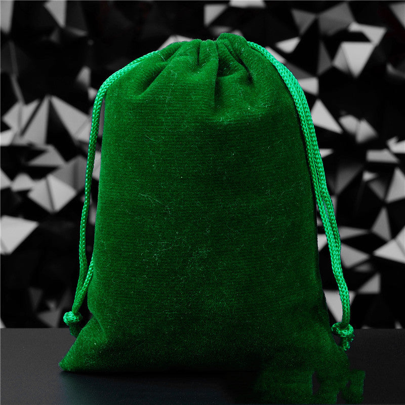 Flannel Drawstring Jewelry Solid Drawstring Pocket