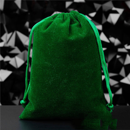 Flannel Drawstring Jewelry Solid Drawstring Pocket