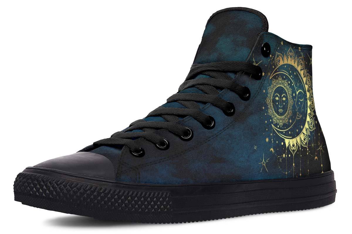 Printed Couple High-top Canvas Shoes
